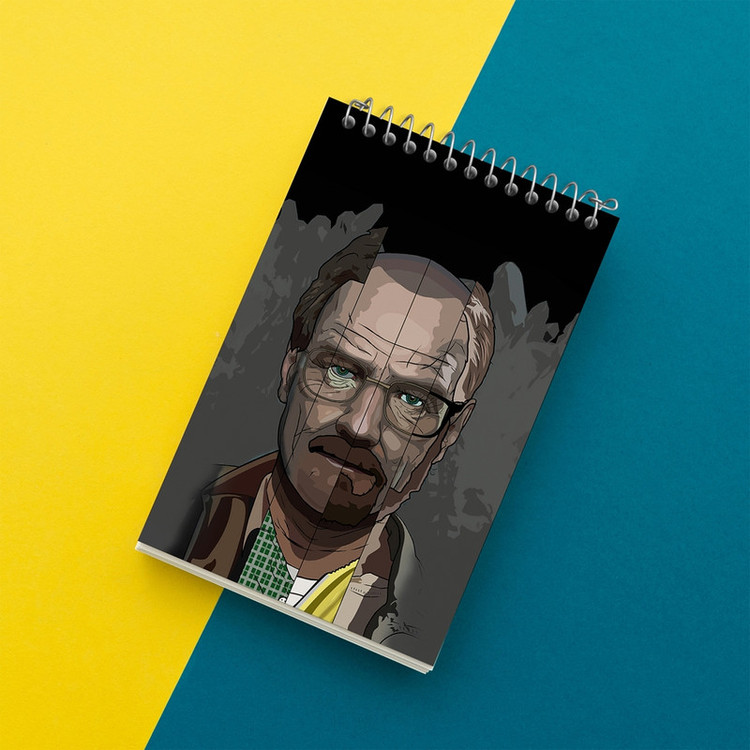 دفتر یادداشت 50 برگ خندالو مدل والتر وایت سریال بریکینگ بد Breaking Bad کد 13282