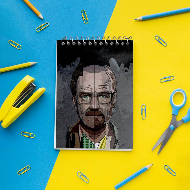 دفتر یادداشت 50 برگ خندالو مدل والتر وایت سریال بریکینگ بد Breaking Bad کد 13282