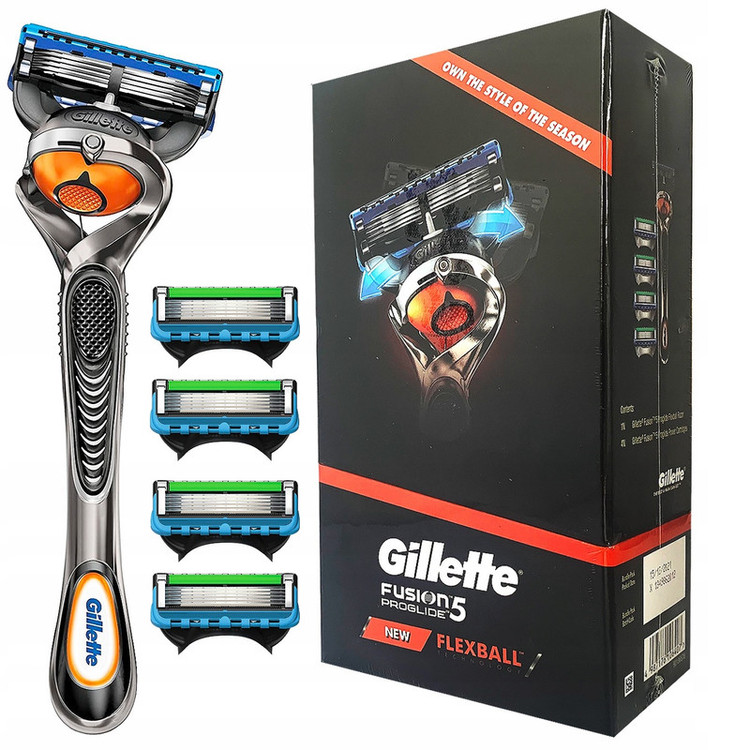 خود تراش ژیلت مدل fusion 5 proglide به همراه یدک مدل fusion 5 proglide بسته 4 عددی
