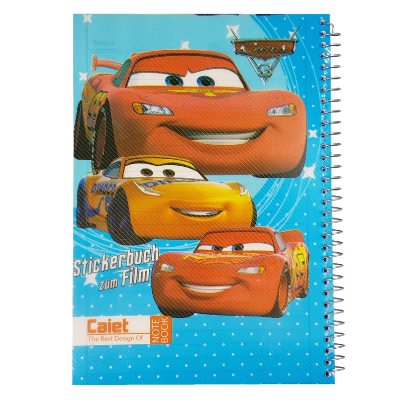دفتر مشق 100 برگ کایت مدل cars