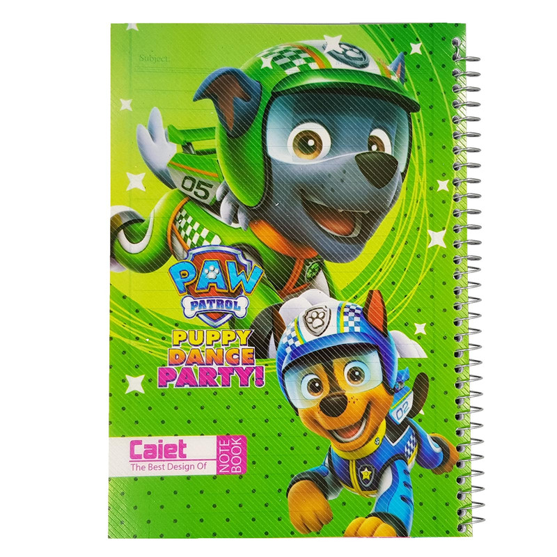 دفتر مشق 100 برگ کایت مدل paw patrol