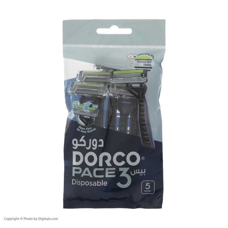 خودتراش دورکو مدل Pace 3 Disposable تحت لیسانس بسته 5 عددی