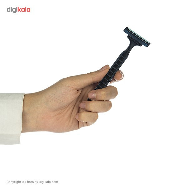 خود تراش سیلور مدل Rubber Grip Blue بسته 5 عددی