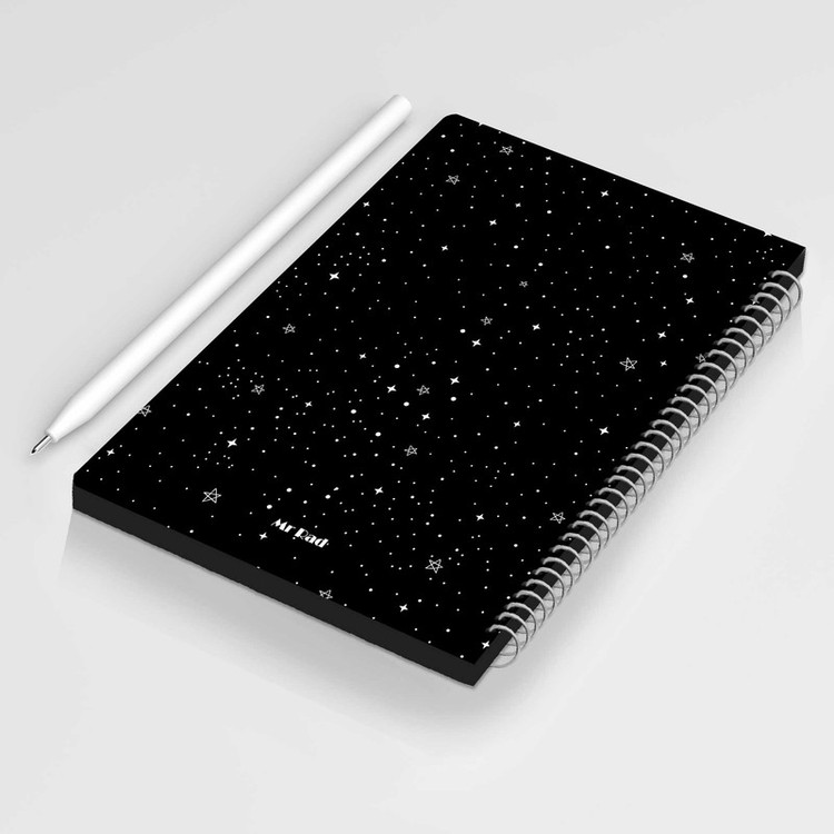 دفتر مستر راد مدل بلک ژورنال طرح ستاره کد Black Journal 1685