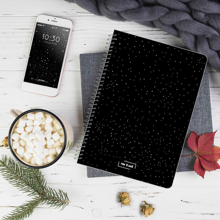 دفتر مستر راد مدل بلک ژورنال طرح ستاره کد Black Journal 1685
