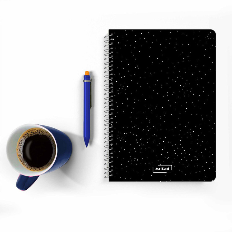 دفتر مستر راد مدل بلک ژورنال طرح ستاره کد Black Journal 1685