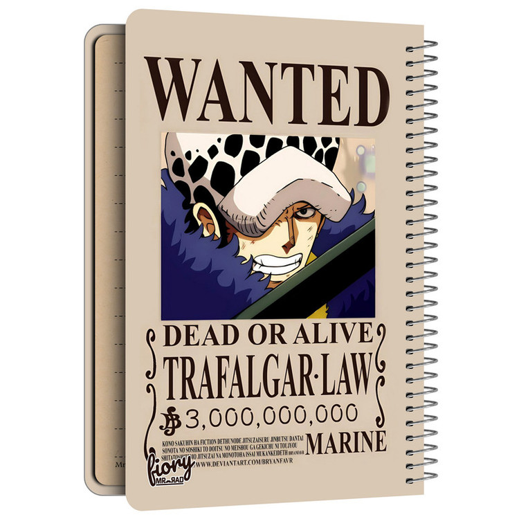دفترچه یادداشت مستر راد مدل cheeck box طرح انیمه تحت تعقیب کد 2216 Trafalgar Law