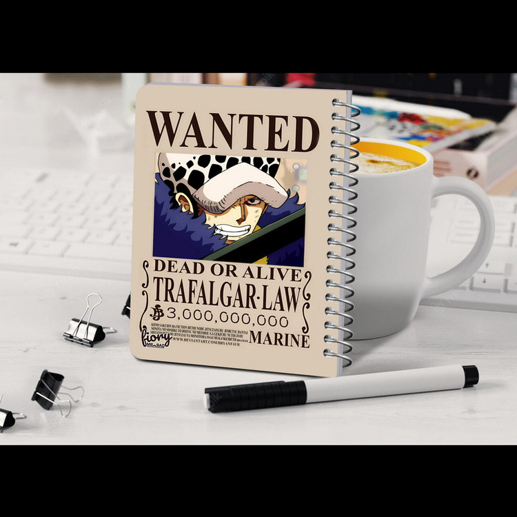 دفترچه یادداشت مستر راد مدل cheeck box طرح انیمه تحت تعقیب کد 2216 Trafalgar Law