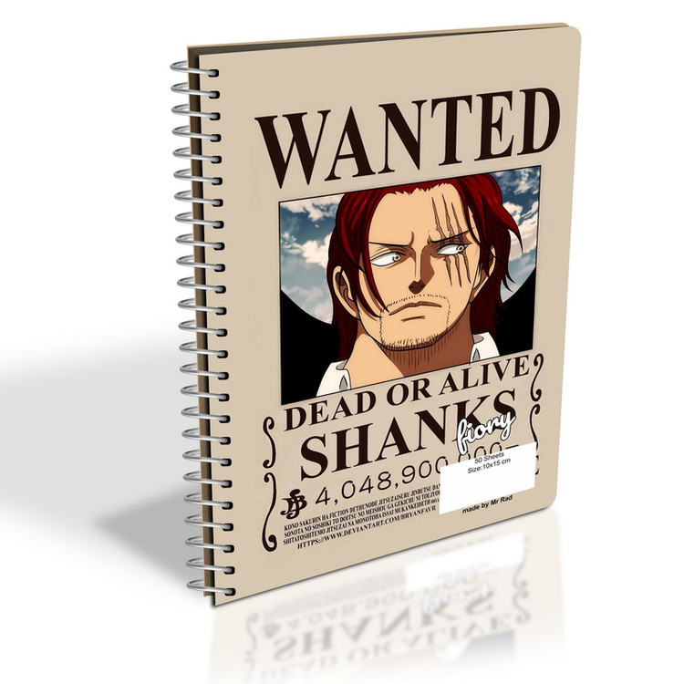 دفترچه یادداشت مستر راد مدل cheeck box طرح انیمه تحت تعقیب کد 2216 Trafalgar Law