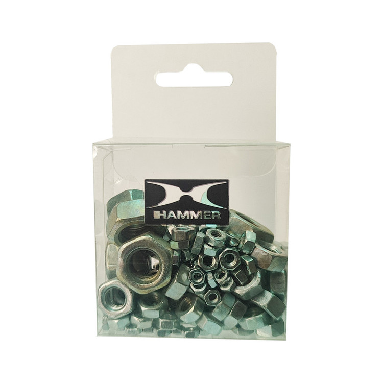 مهره هامر مدل شش ضلعی آهنی کد Home FIX HEX بسته 130 عددی