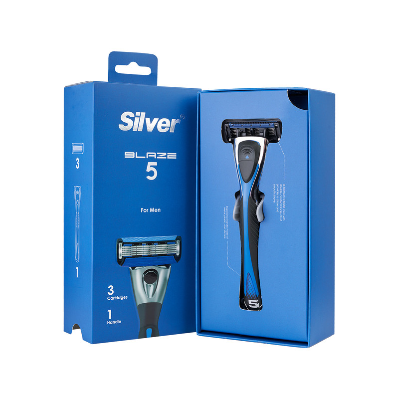 خود تراش سیلور مدل Blaze5 System به همراه سری یدک بسته 2 عددی