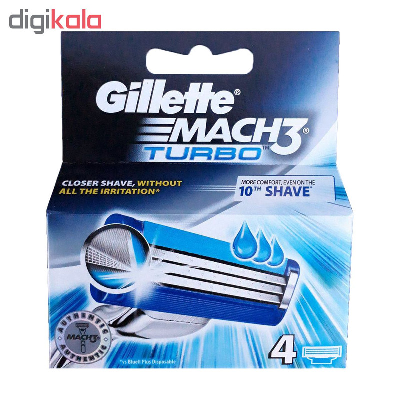 تیغ یدک ژیلت مدل Match 3 Turbo بسته 4 عددی