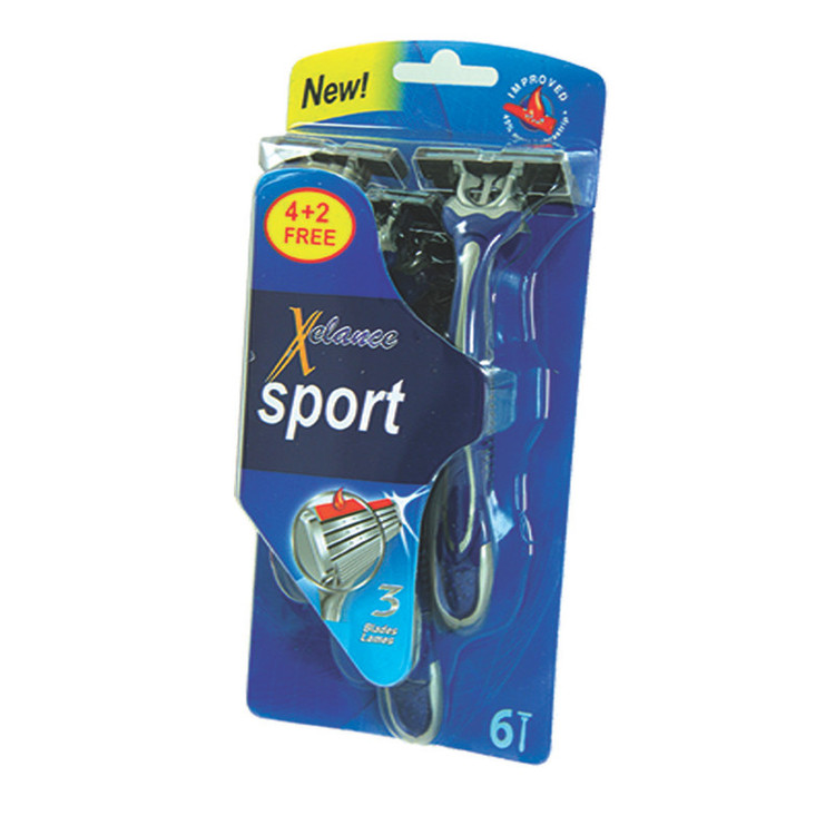 خودتراش زلانس مدل Blue3 Sport بسته 6 عددی