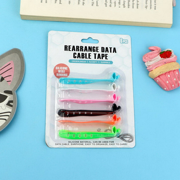 نظم دهنده کابل مدل Silicone Wire Binding بسته 6 عددی