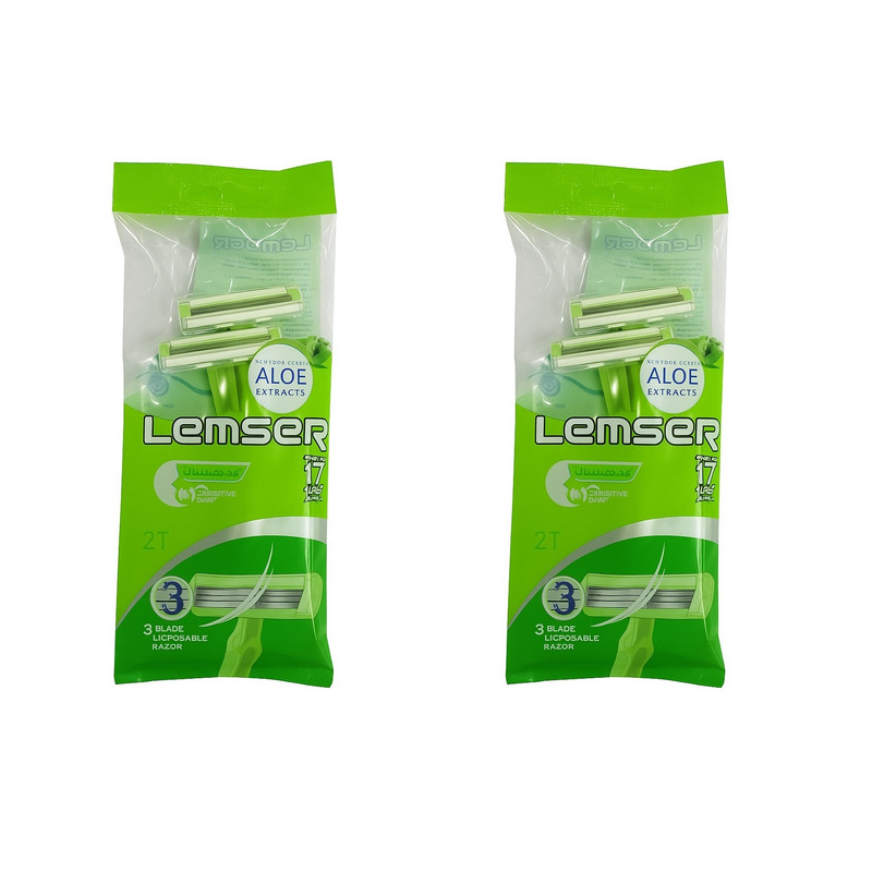 خود تراش لمسر مدل Aloe Extracts دو بسته 2 عددی