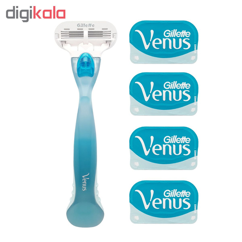 خود تراش ژیلت مدل venus به همراه تیغ یدک مدل VGW00765 بسته 5 عددی