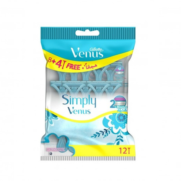 خود تراش ژیلت مدل Simply Venus بسته 12 عددی