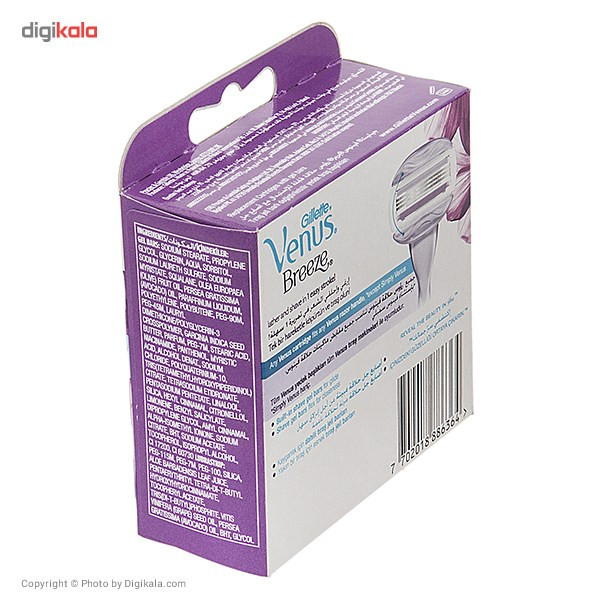 تیغ یدک ژیلت مدل Venus Breeze Shaving Cartridges Pack of 4