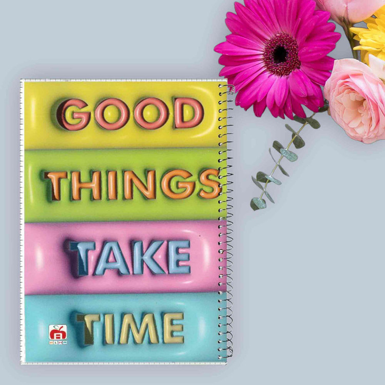 دفتر مشق 40 برگ آلما طرح GOOD THINGS مدل طلقی کد 7412
