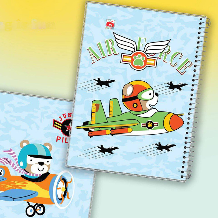 دفتر مشق 40 برگ آلما مدل پسرانه طرح air کد 7487