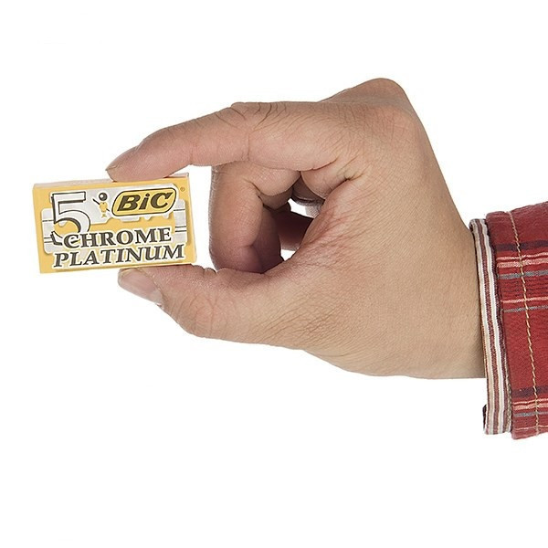 تیغ یدک بیک مدل double edge platinum بسته 8 عددی