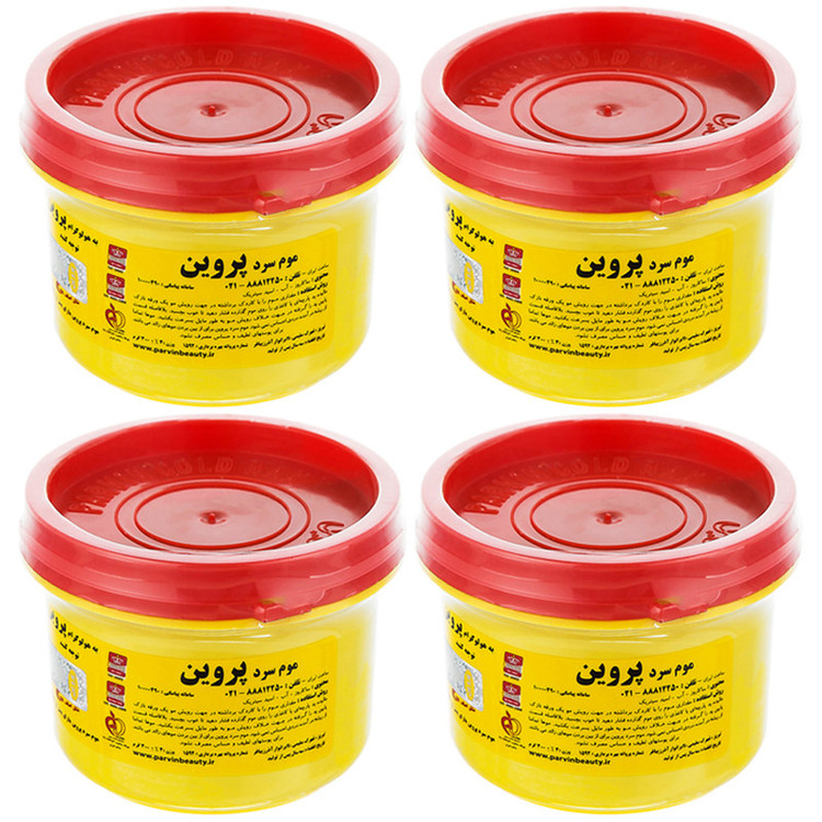 موم سرد پروین مدل HONEY حجم 300 گرم بسته 4 عددی