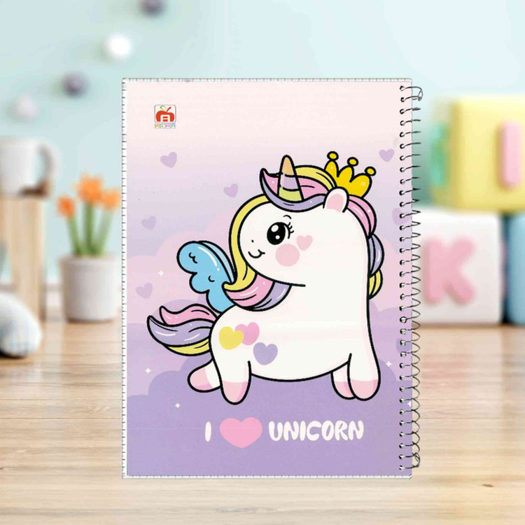 دفتر مشق 40 برگ آلما طرح UNICORN مدل طلقی کد 7417