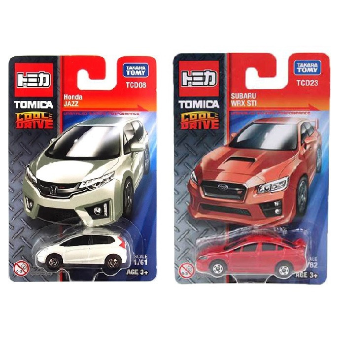 ماکت ماشین تاکارا تامی مدل سوبارو WRX STI و هوندا JAZZ مجموعه دو عددی