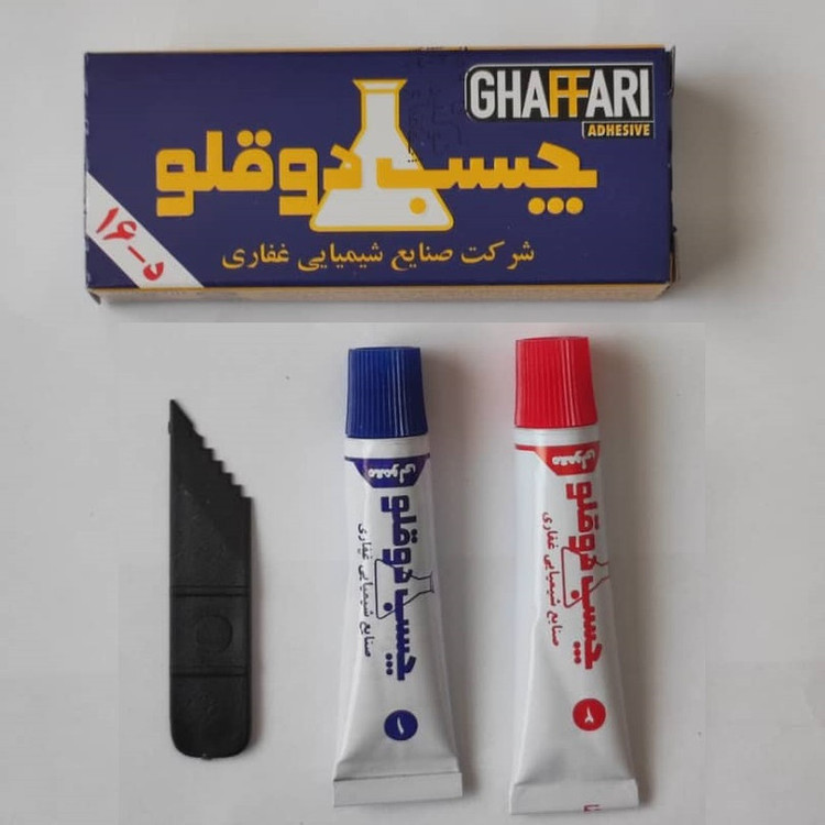 چسب دو قلو غفاری مدل 16 وزن 40 گرم بسته 2 عددی