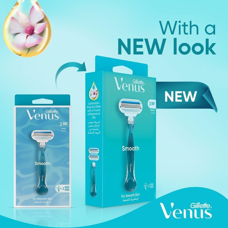 خود تراش ژیلت مدل Venus Smooth به همراه یدک بسته 4 عددی