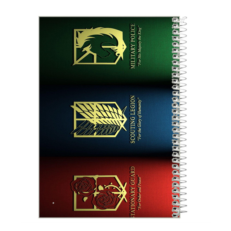 دفتر مشق 40 برگ طرح انیمه اتک آن تایتان کد f1
