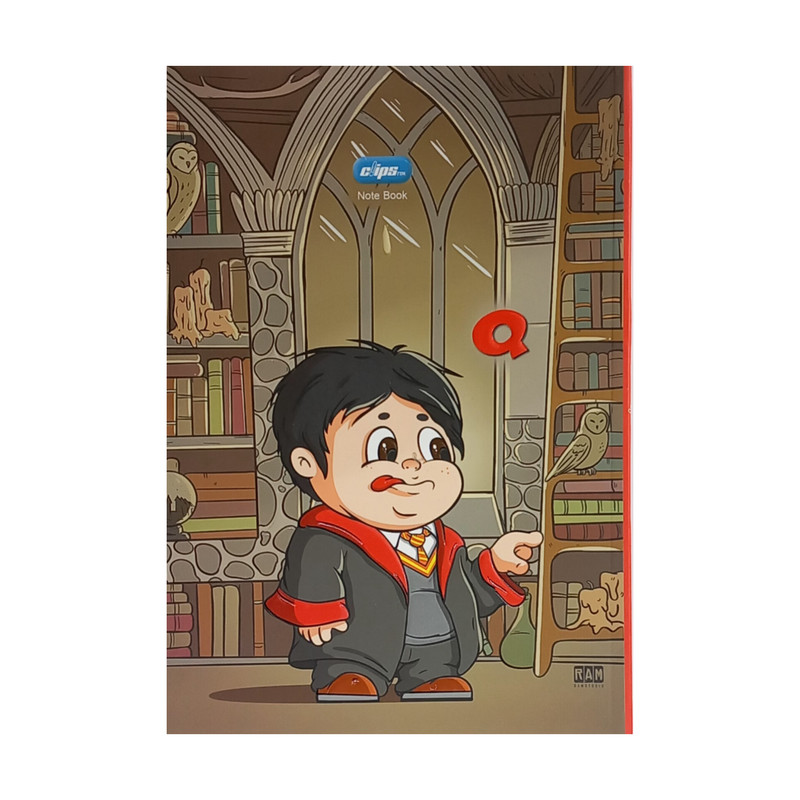 دفتر مشق 80 برگ کلیپس مدل کتابخانه کد 0049-119