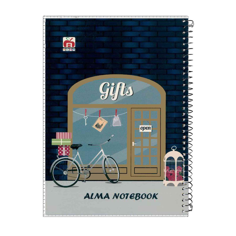 دفتر مشق 40 برگ آلما طرح GIFTS مدل طلقی کد 7412