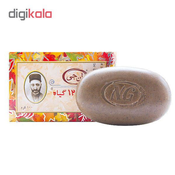 صابون 12 گیاه ان جی مدل herbal وزن 100 گرم بسته 4 عددی