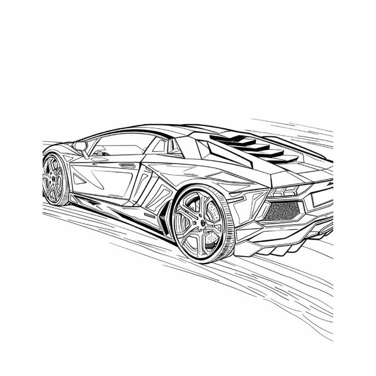 دفتر رنگ آمیزی 20 برگ طرح ماشین های اسپورت مدل بزرگ سالان کد KR-SP-SE01-N01