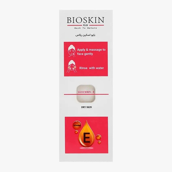 صابون شستشو صورت بایو اسکین مدل VITAMIN E مناسب انواع پوست وزن 100 گرم