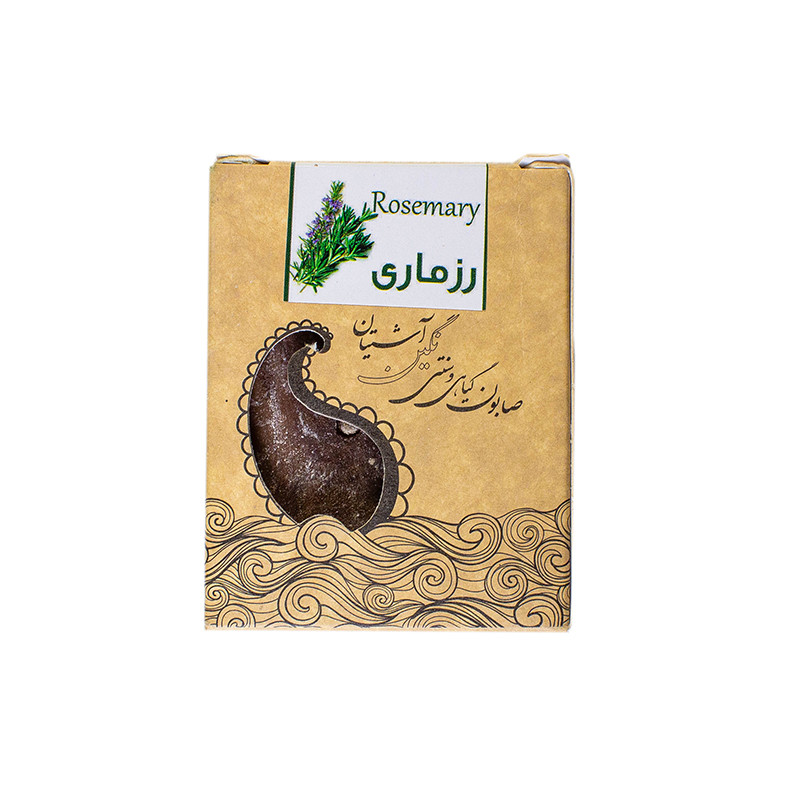 صابون شستشو صورت صابون سنتی آشتیان ذکایی مدل رزماری مناسب برای پوست چرب وزن 100 گرم