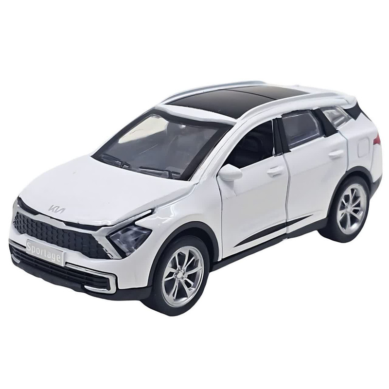 ماکت ماشین ناب سل مدل کیا اسپورتیج فلزی موزیکال چراغدار عقب کش کد Kia Sportage metallic musical with lights naab001