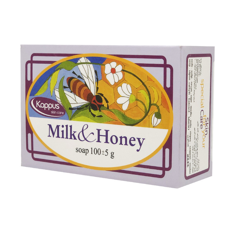 صابون شستشو کاپوس اسکین کر مدل milk &amp; honey وزن100 گرم