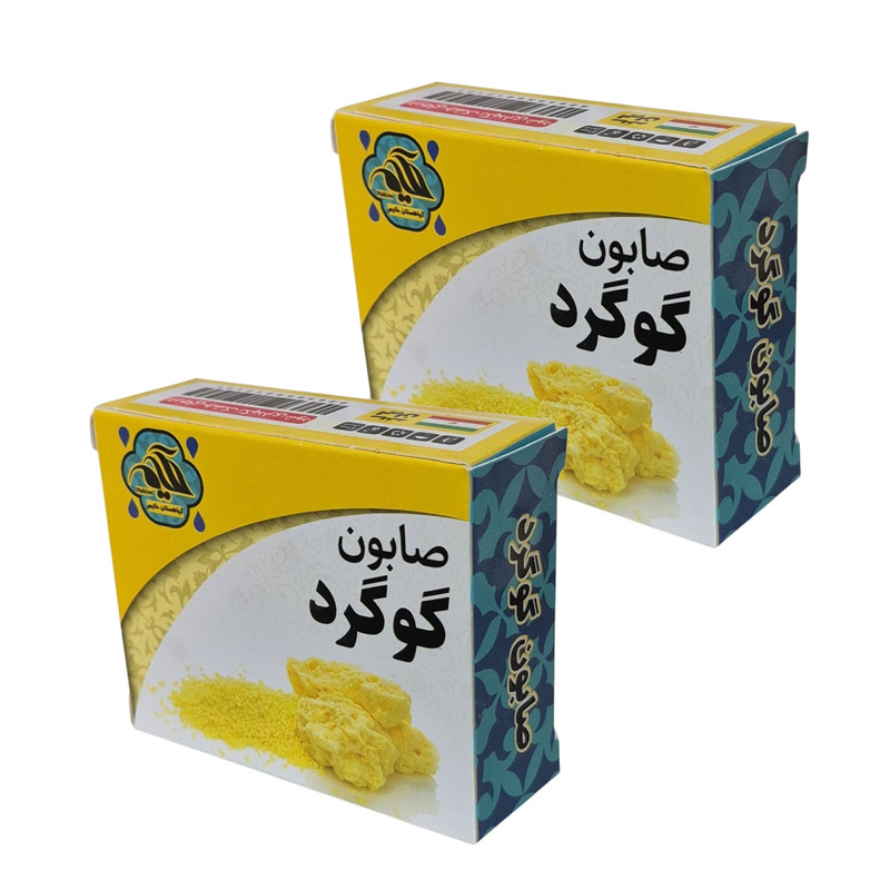 صابون شستشو گیاهستان حکیم مدل گوگرد وزن 75 گرم بسته دو عددی