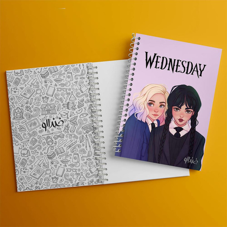 دفتر نقاشی 50 برگ خندالو مدل سریال ونزدی Wednesday کد 25207