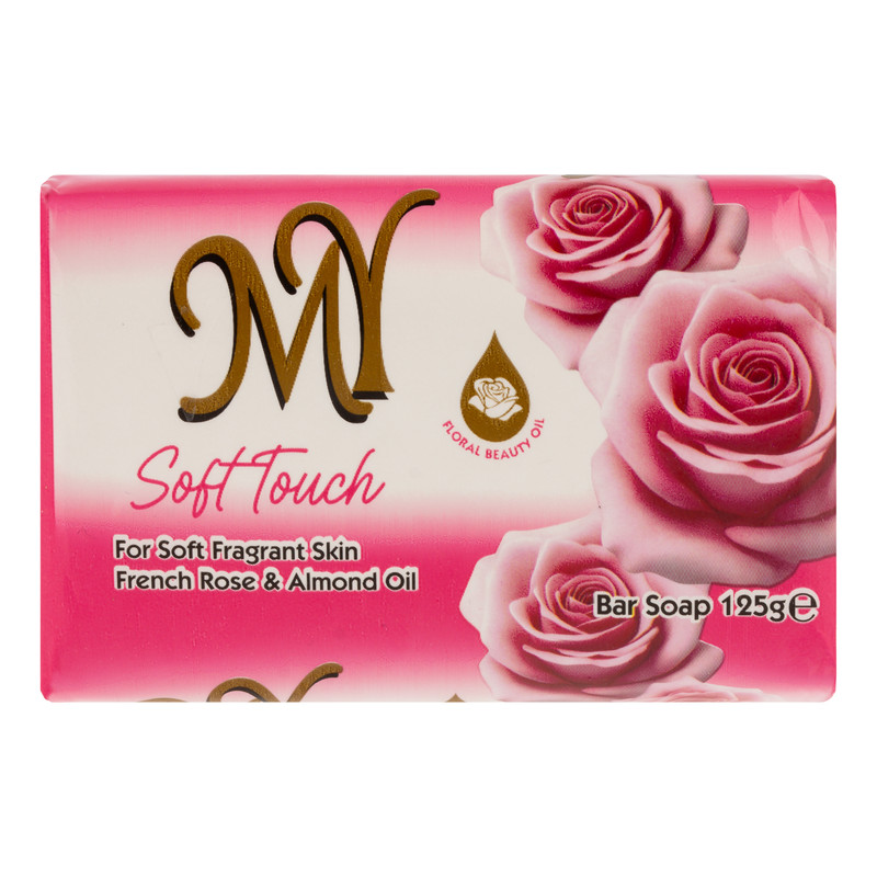 صابون شستشو صورت و بدن مای مدل Soft Touch مناسب برای انواع پوست وزن 125 گرم