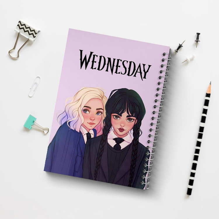 دفتر نقاشی 50 برگ خندالو مدل سریال ونزدی Wednesday کد 25207
