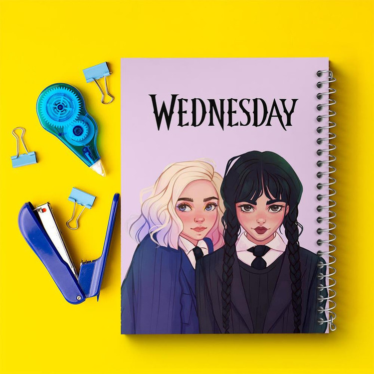 دفتر نقاشی 50 برگ خندالو مدل سریال ونزدی Wednesday کد 25207