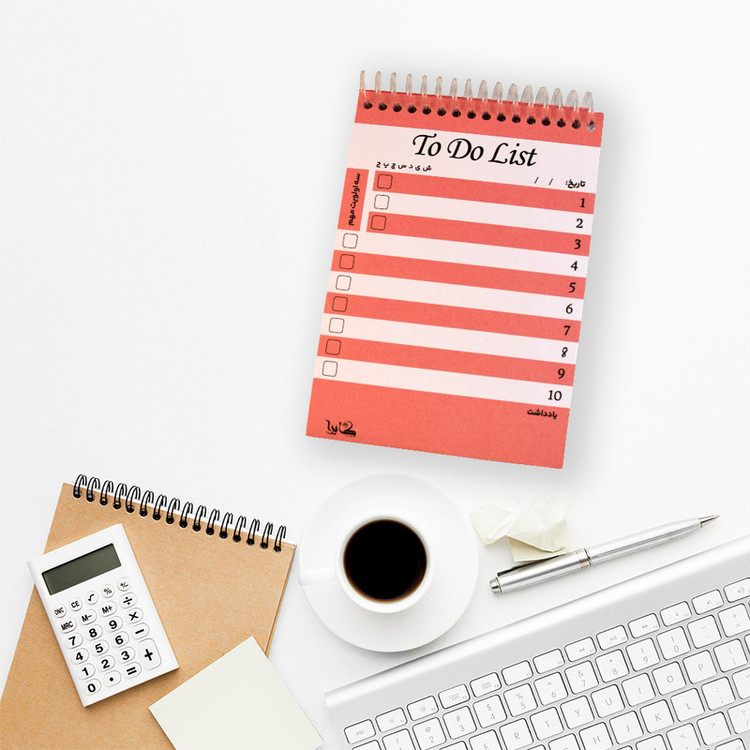 دفترچه یادداشت 50 برگ کایرا مدل TO DO LIST طرح راه راه