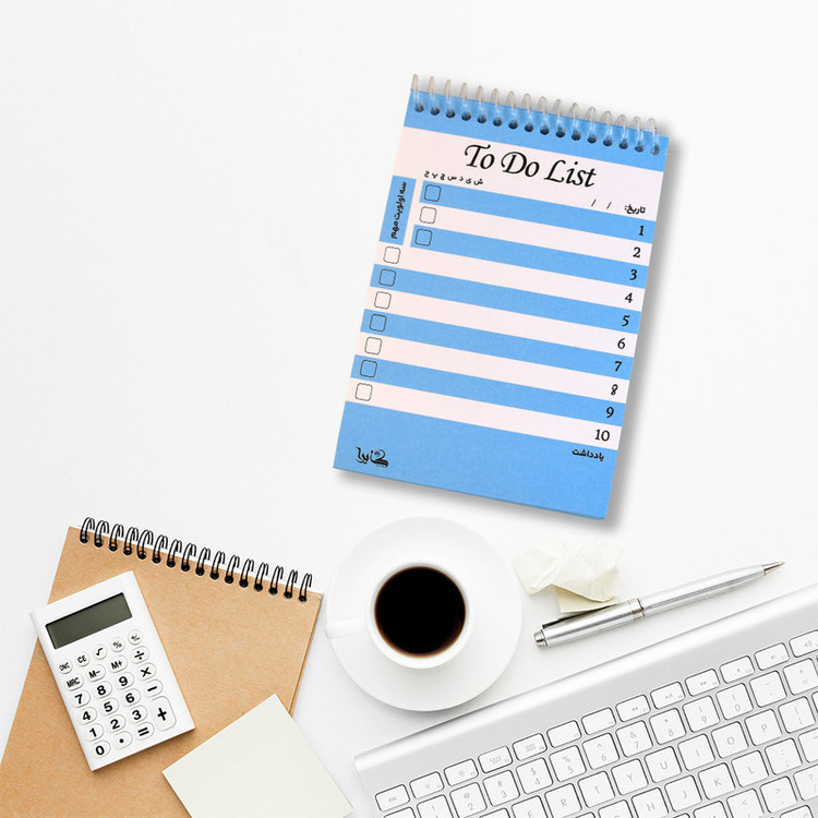 دفترچه یادداشت 50 برگ کایرا مدل TO DO LIST طرح راه راه