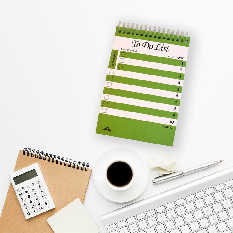 دفترچه یادداشت 50 برگ کایرا مدل TO DO LIST طرح راه راه