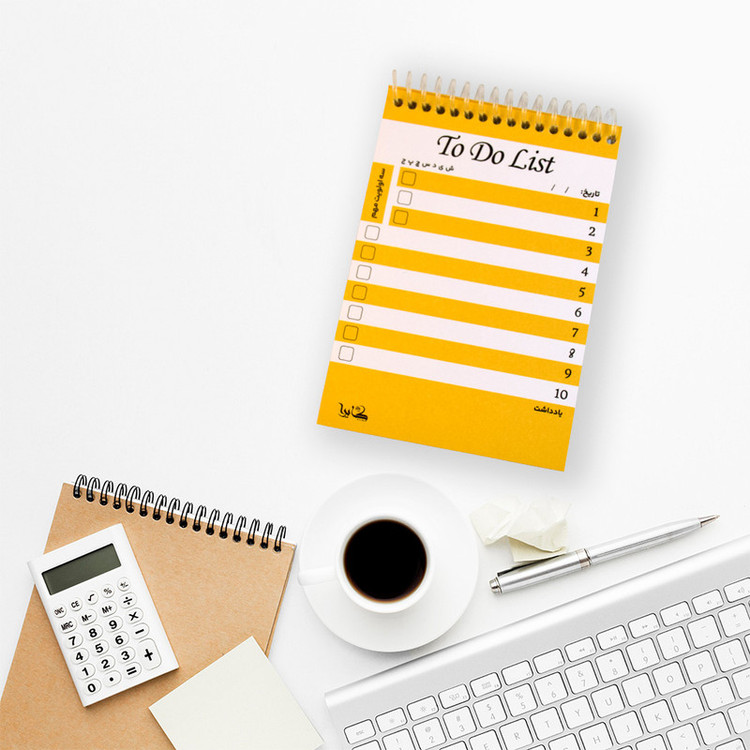 دفترچه یادداشت 50 برگ کایرا مدل TO DO LIST طرح راه راه