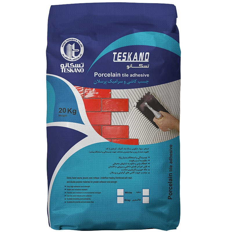 چسب کاشی و سرامیک  پرسلان تسکانو مدل پودری وزن 20 کیلوگرمی