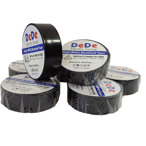 چسب برق ده ده الکتریک گروپ مدل DPT-N-T15W0019L1000-BK مجموعه 10 عددی